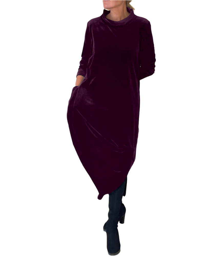 Isabelle – Zeitlose Eleganz Damen Stehkragenkleid