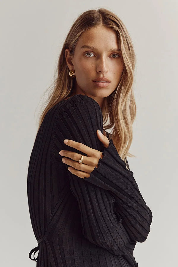 Lidia – Elegantes Midikleid mit V-Ausschnitt für Damen