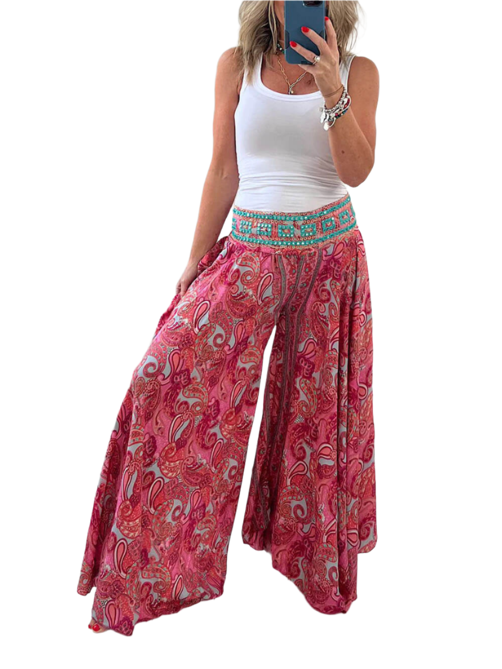Lucia – Stilvolle Ethno-Print Hose für Damen
