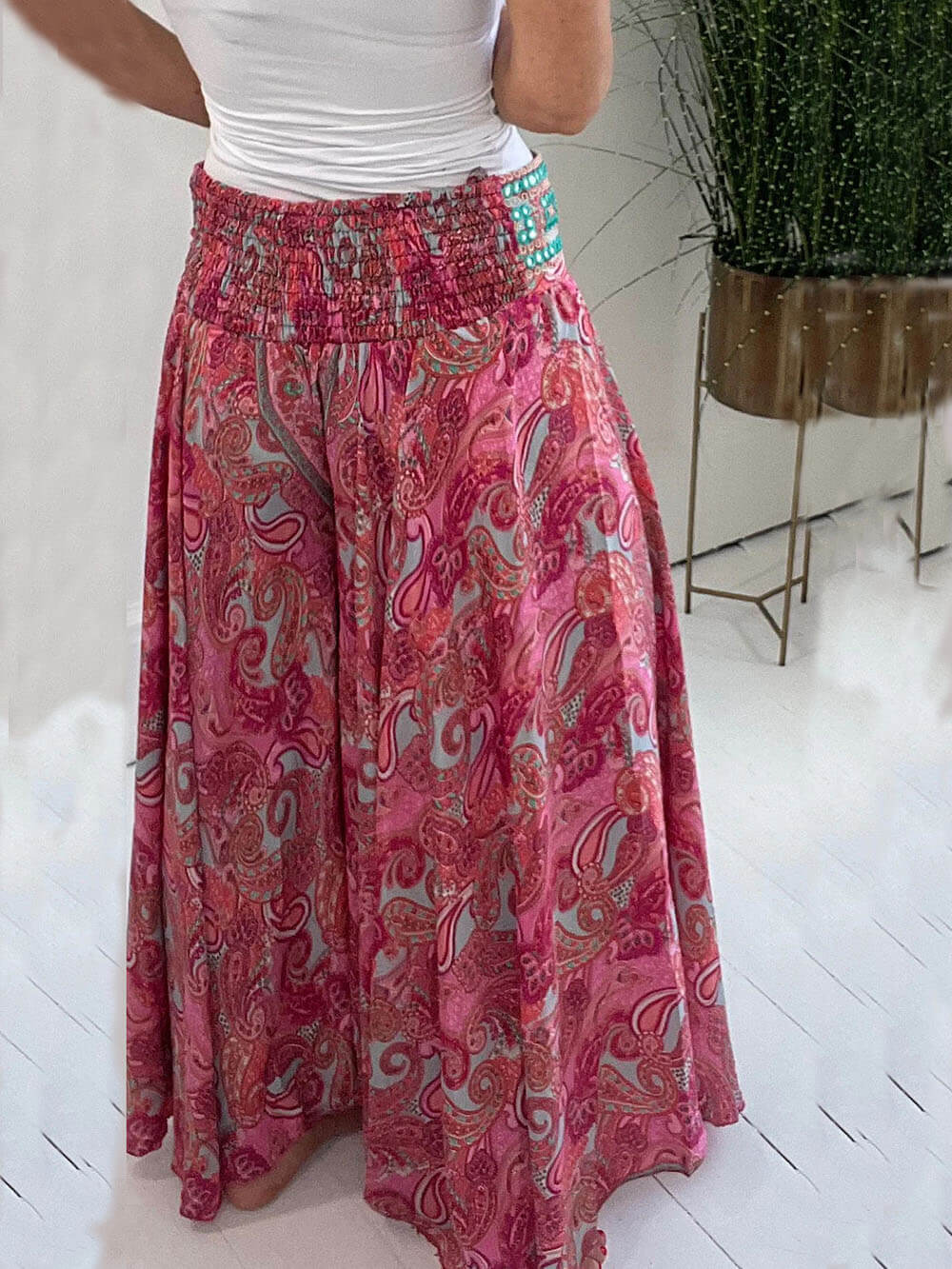 Lucia – Stilvolle Ethno-Print Hose für Damen