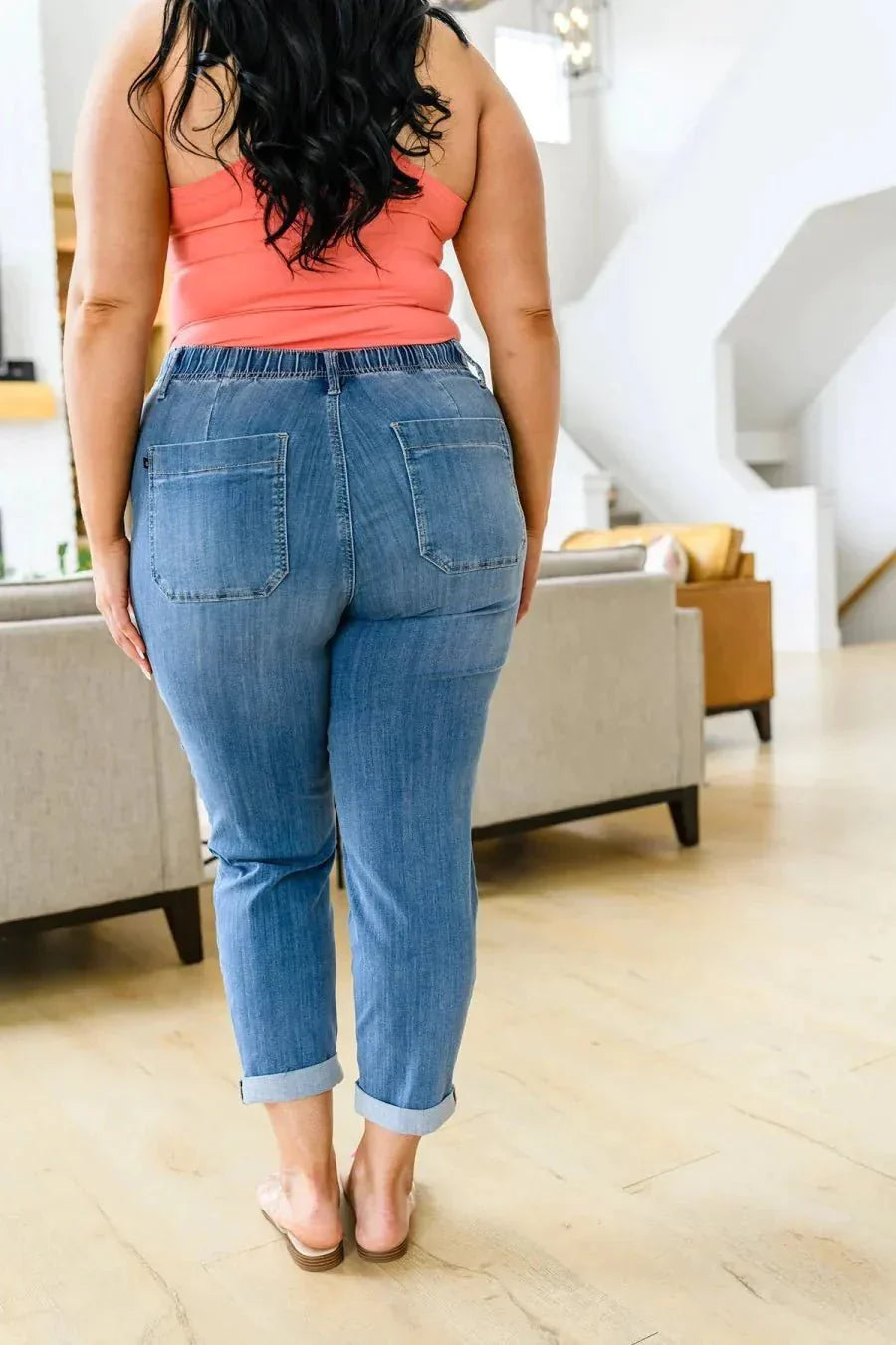 Francesca – Super dehnbare Denim-Jogginghosen für Damen