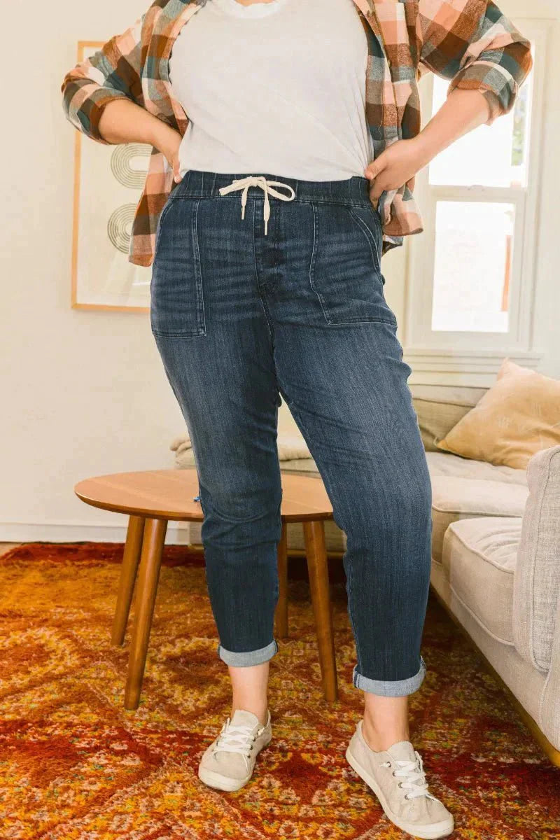 Francesca – Super dehnbare Denim-Jogginghosen für Damen