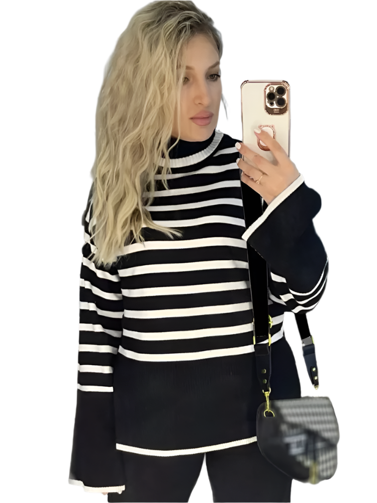Élise – Bequemer Damen-Pullover mit Streifen