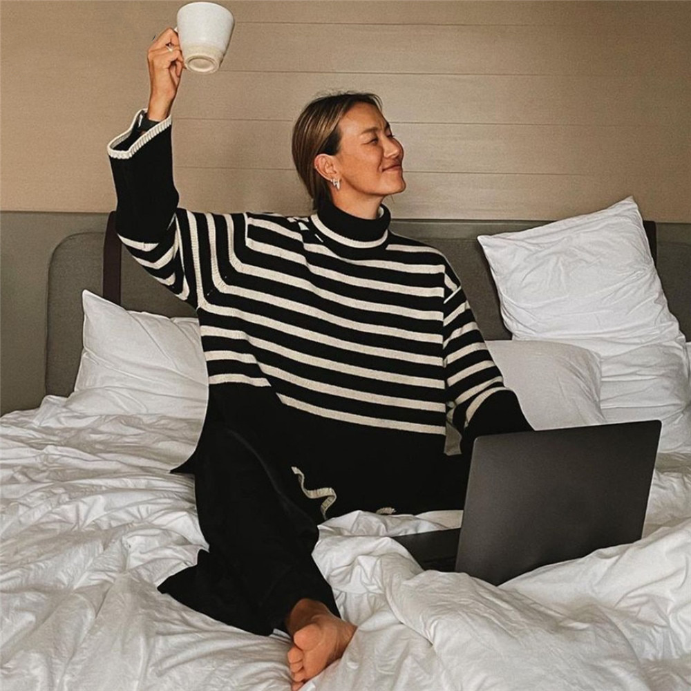 Élise – Bequemer Damen-Pullover mit Streifen