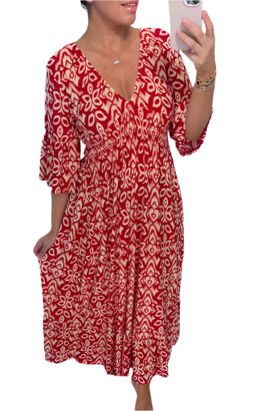 Matilda – V-Ausschnitt Maxikleid für Damen