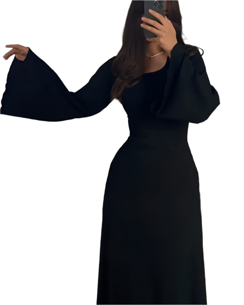 Isabella – Elegantes Strickkleid mit Bindegürtel für Damen