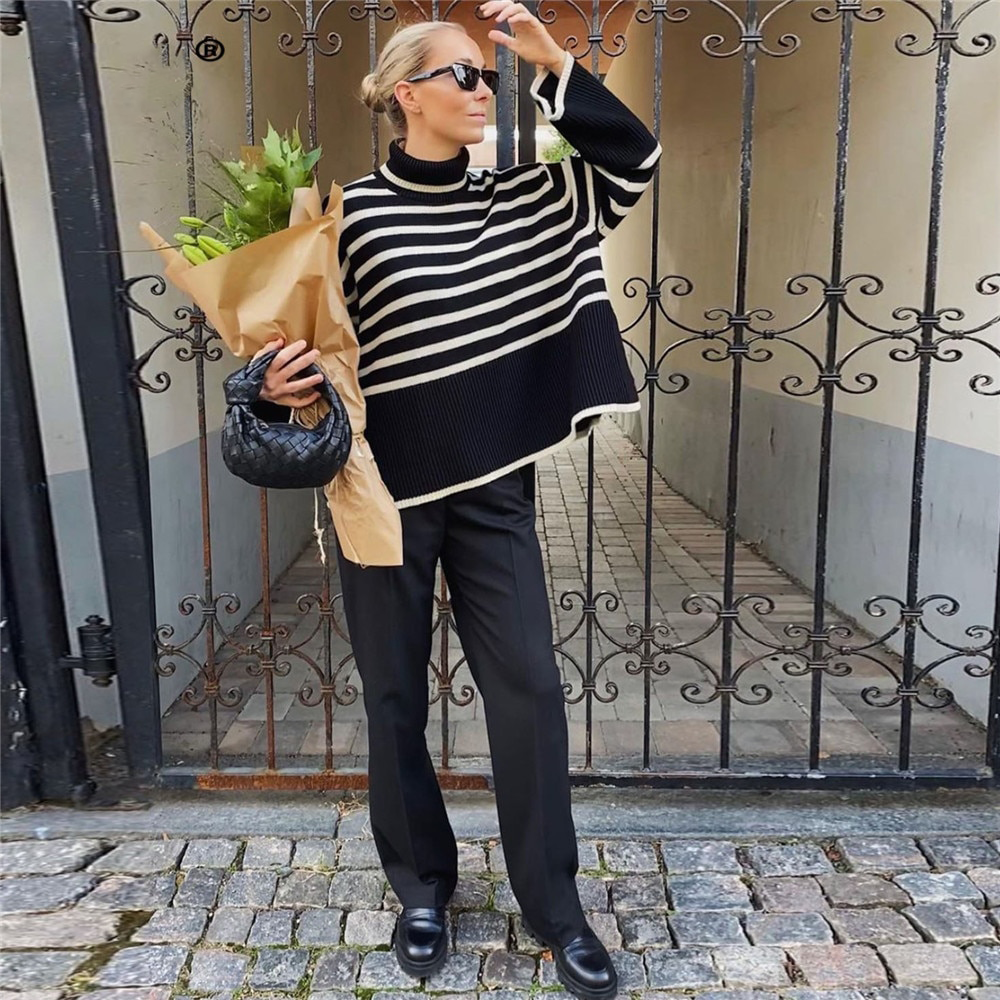 Élise – Bequemer Damen-Pullover mit Streifen