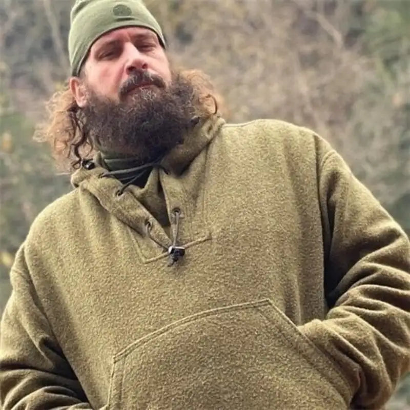 Luca – Vintage Lace-Up Hoodie für Herren