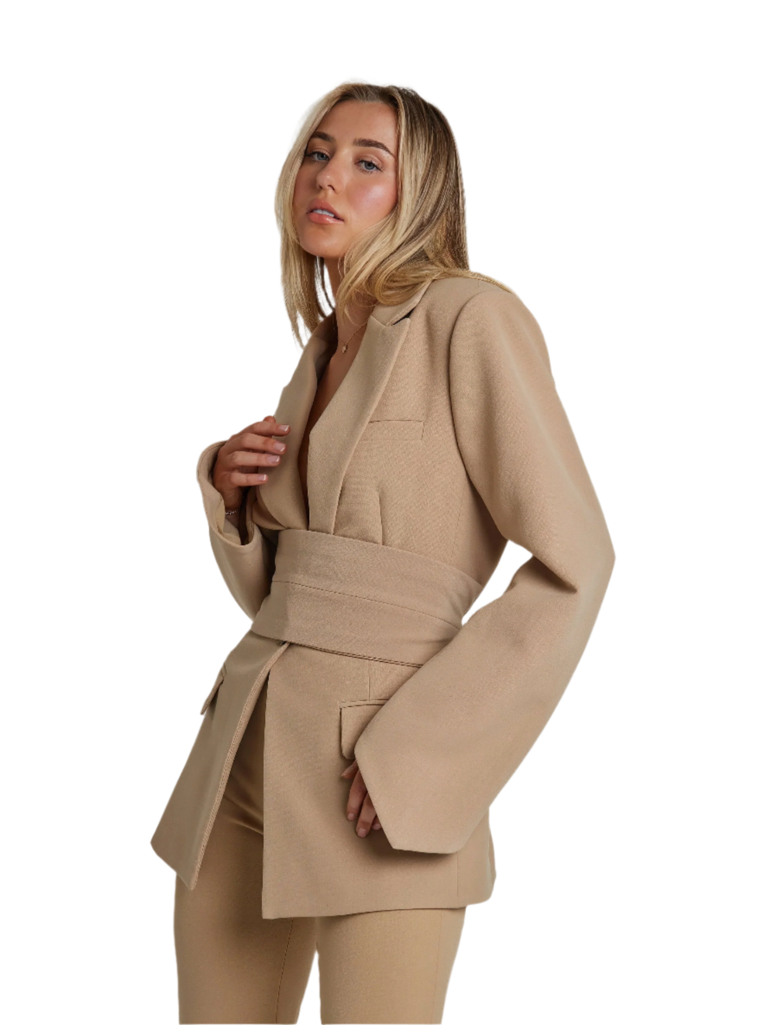 Cecilia – Eleganter Blazer mit Gürtel für Damen