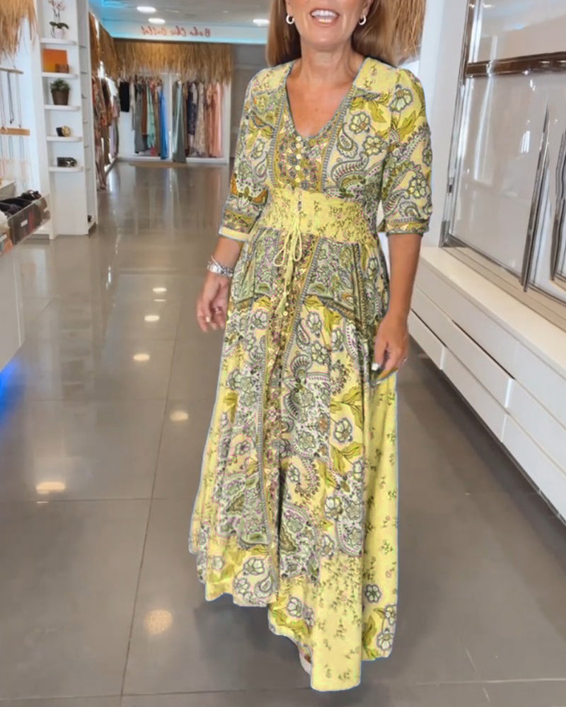 Paula – Maxi-Kleid im Ethno-Muster für Damen