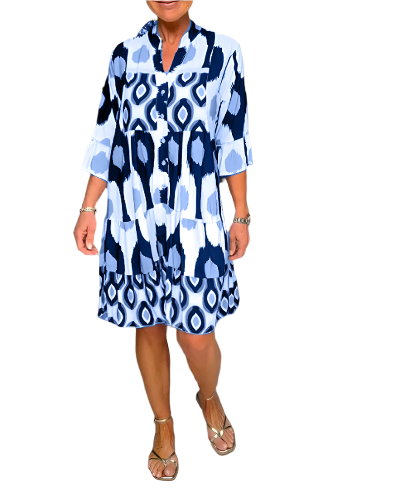 Elena – Lebhaftes Bedrucktes Damenkleid