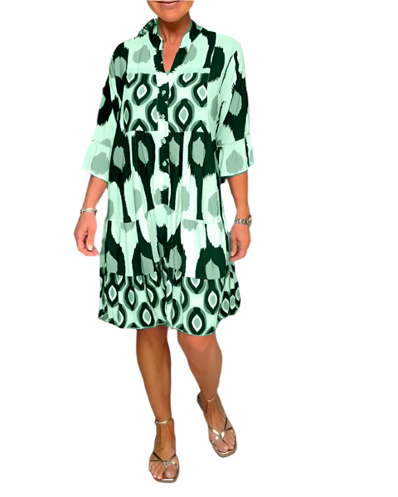 Francesca – Trendiges Bedrucktes Casual-Kleid für Frauen