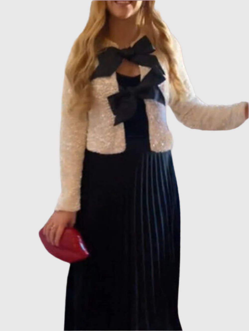 Giulia - Damen Schleifenjacke mit Pailletten