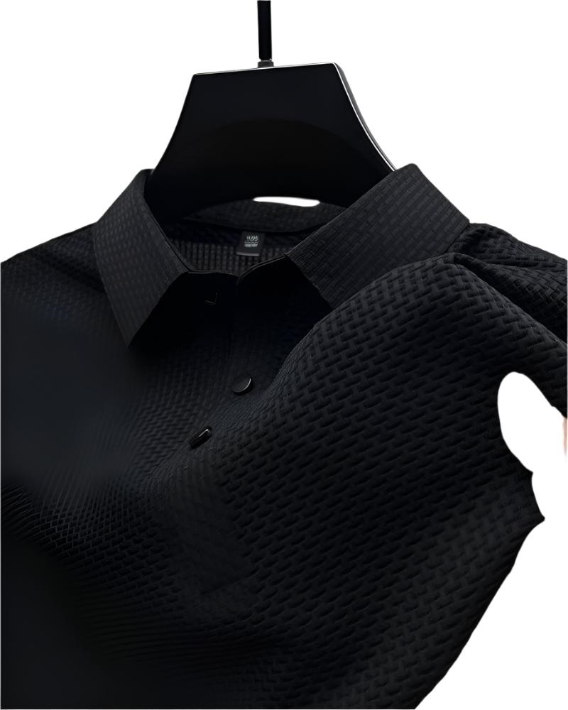 Giovanni – Luxuriöses Mesh-Seiden Polohemd