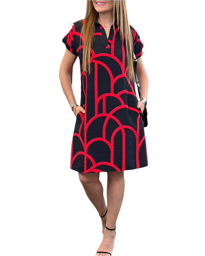 Camila – Bedrucktes Hemdkleid für Damen