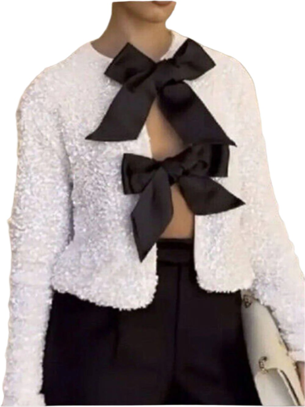 Giulia - Damen Schleifenjacke mit Pailletten