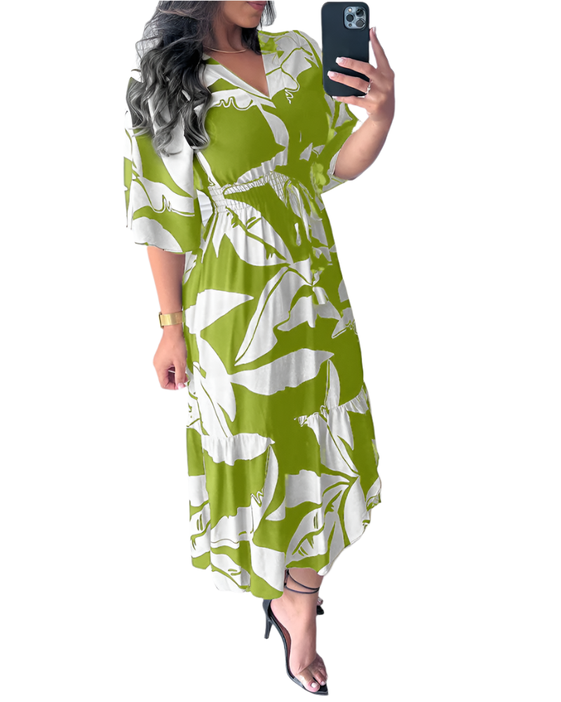 Camelia – Elegantes Damenkleid mit V-Ausschnitt