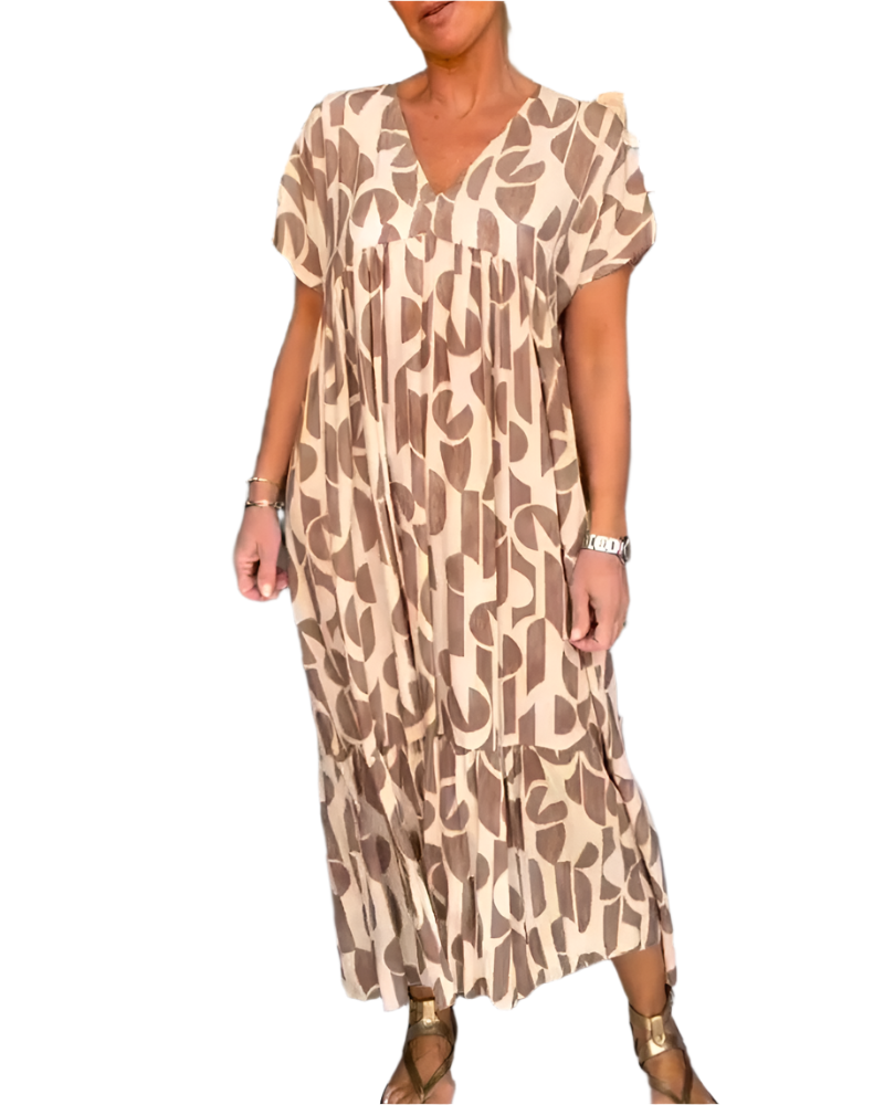 Isabella – Elegantes Damenkleid mit V-Ausschnitt und Taillenschnitt