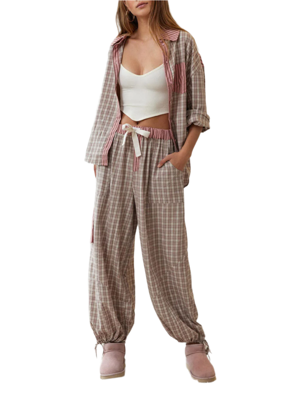 Lucia – Pink Serenity Bliss Loose Pyjama Set für Damen
