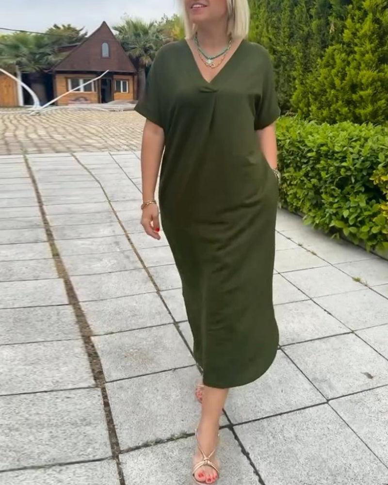 Giulia – Lässiges Sommerkleid mit V-Ausschnitt für Damen