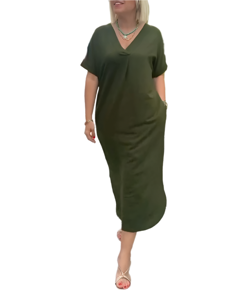 Giulia – Lässiges Sommerkleid mit V-Ausschnitt für Damen