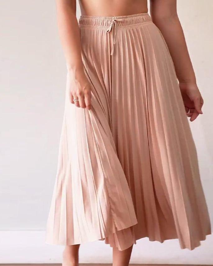 Isabella – Eleganter Hochtaillierter Rock aus Baumwollmischung für Damen