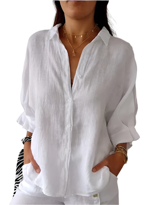 Alessia- Baumwoll-Leinen-Hemd für Damen