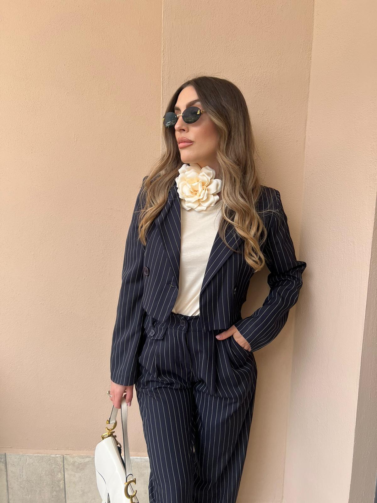 Marimar – Set aus übergroßem Damenblazer und Shorts