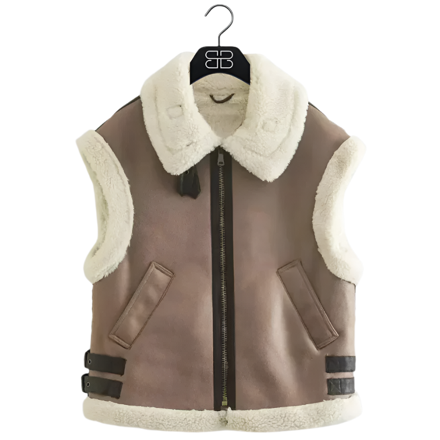 Isabella – Winter Luxe Ärmelose Weste für Damen