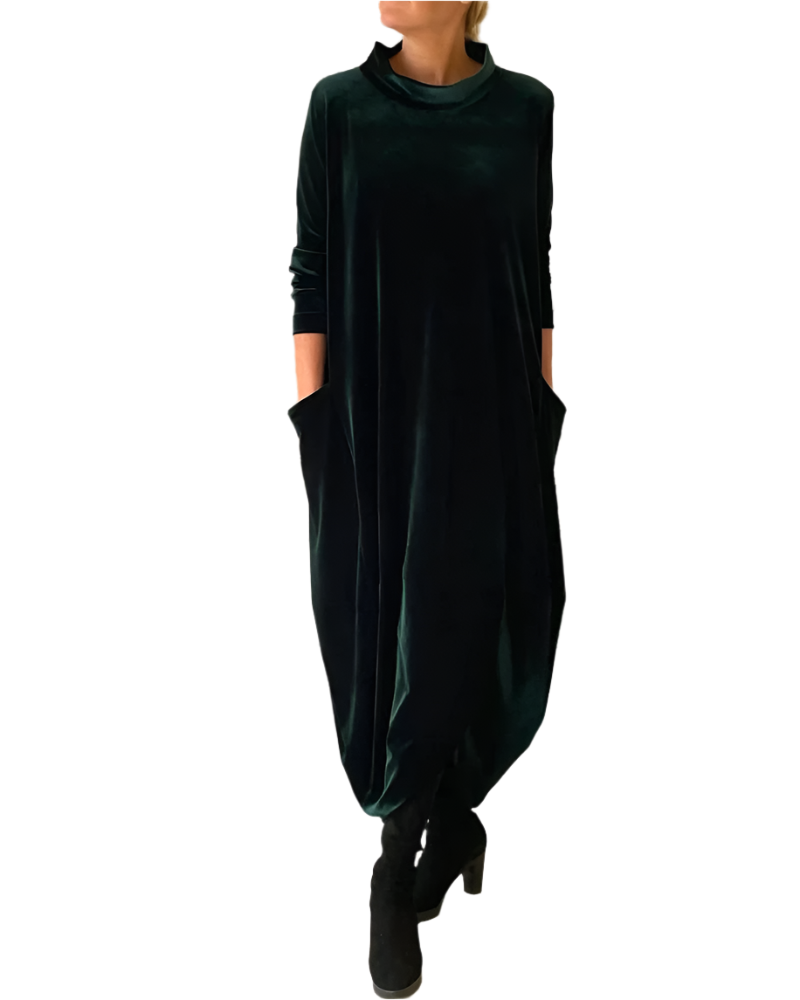 Isabelle – Zeitlose Eleganz Damen Stehkragenkleid