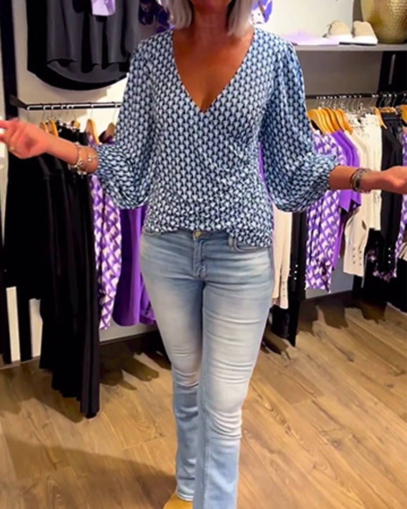 Isabella – V-Ausschnitt Casual Top für Damen