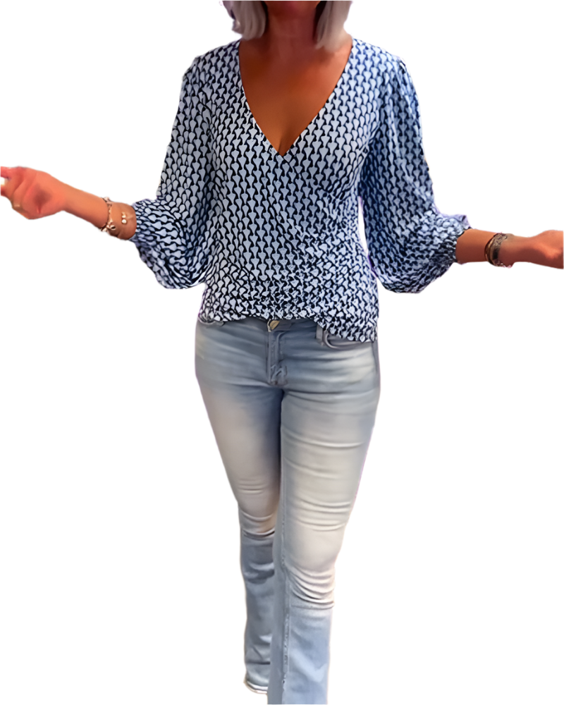 Isabella – V-Ausschnitt Casual Top für Damen