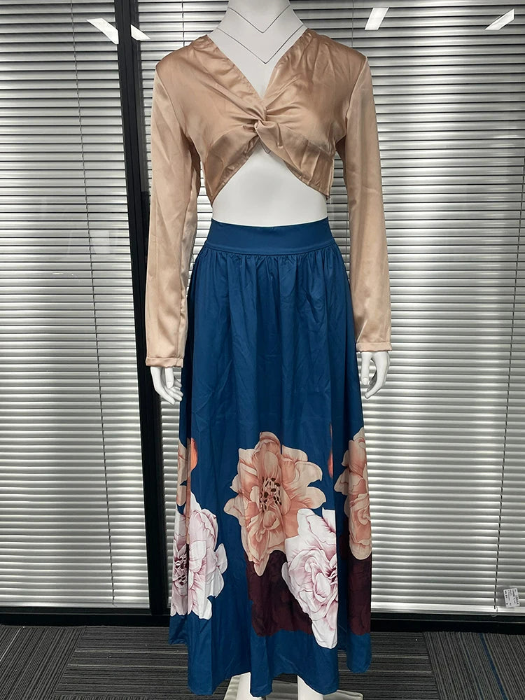 Cecilia – Boho Crop Top & Rock Set für Damen