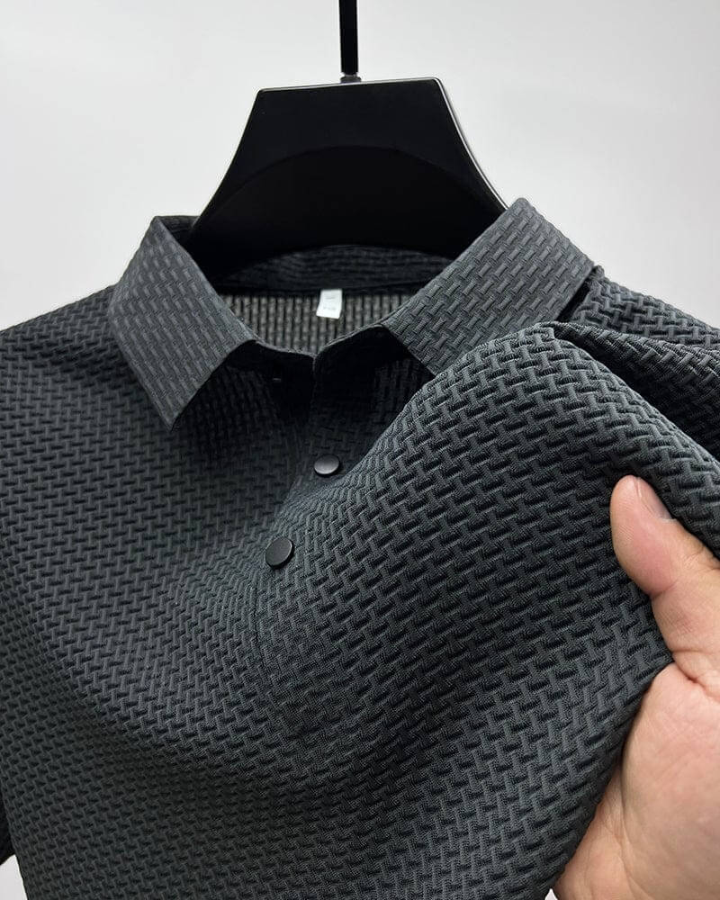 Giovanni – Luxuriöses Mesh-Seiden Polohemd