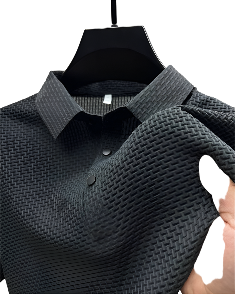 Giovanni – Luxuriöses Mesh-Seiden Polohemd