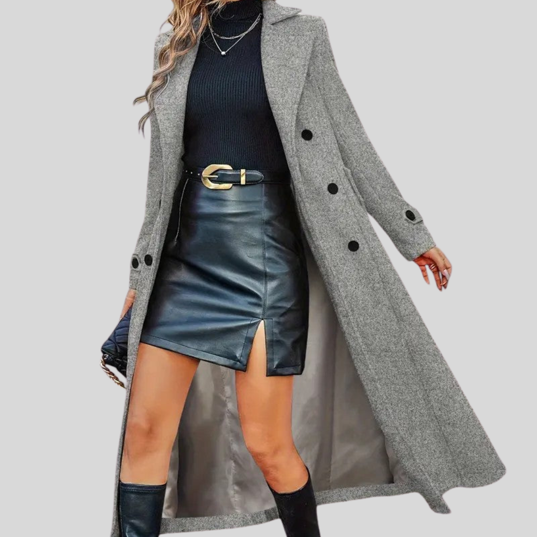 Alessia – Zeitloser Damen-Mantel mit Doppelreiher