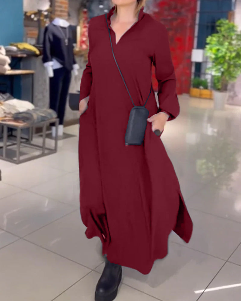 Camila – Elegantes Abendkleid mit Schlitz für Damen