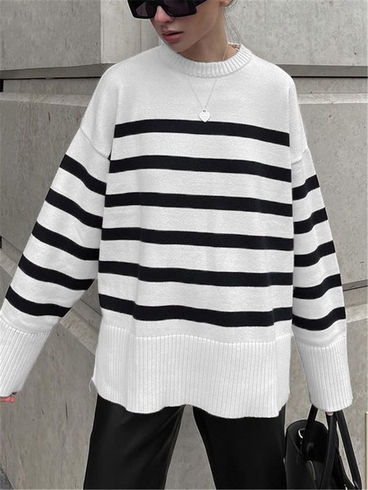 Élise – Bequemer Damen-Pullover mit Streifen