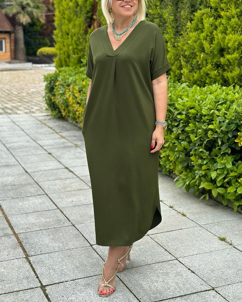 Giulia – Lässiges Sommerkleid mit V-Ausschnitt für Damen
