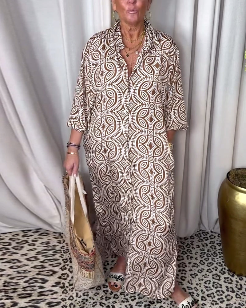 Elena – Fließendes Damenkleid mit Taschen