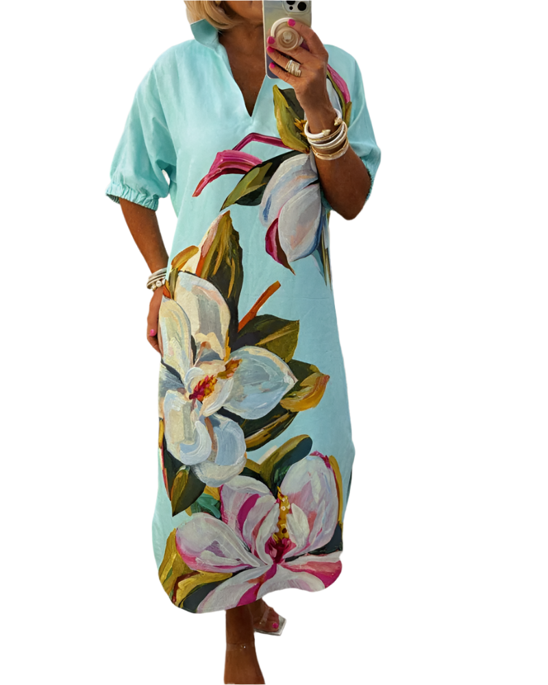 Isabella – Florale Eleganz Damenkleid