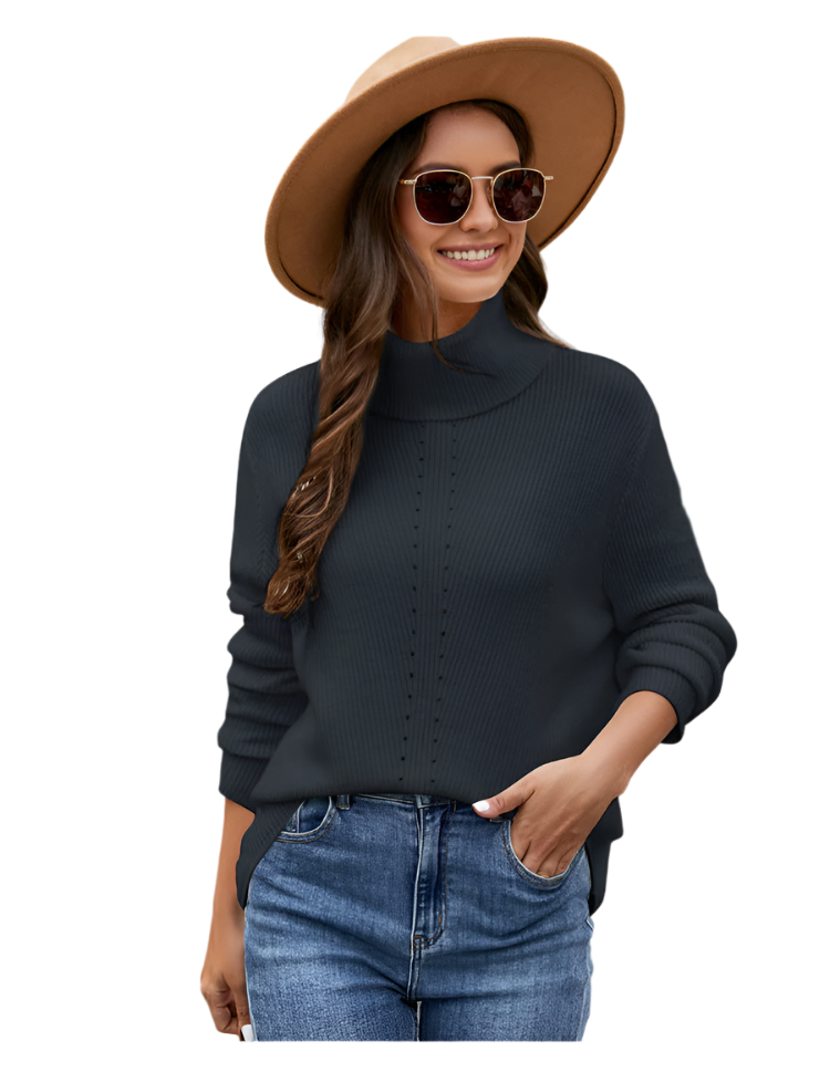 Giulia – Hochgeschlossener Weicher Pullover für Frauen