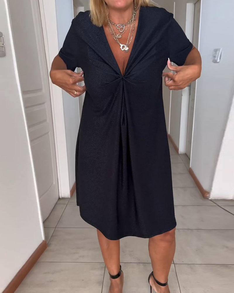 Giovanna – Elegantes Unifarbenes Shiftkleid für Damen