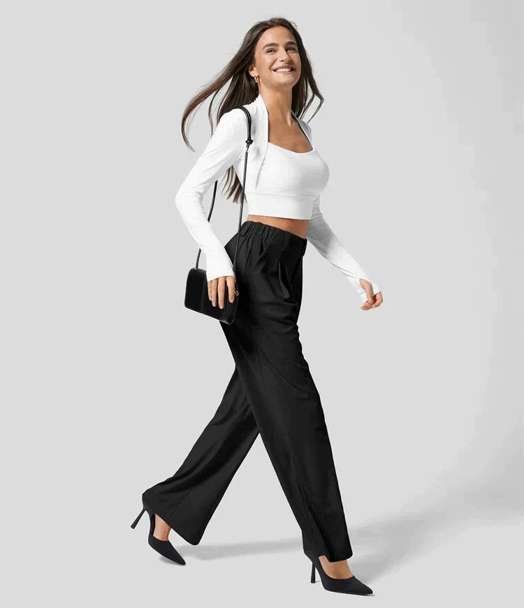 Giulia – Hochtaillierte Casual-Hose für Damen