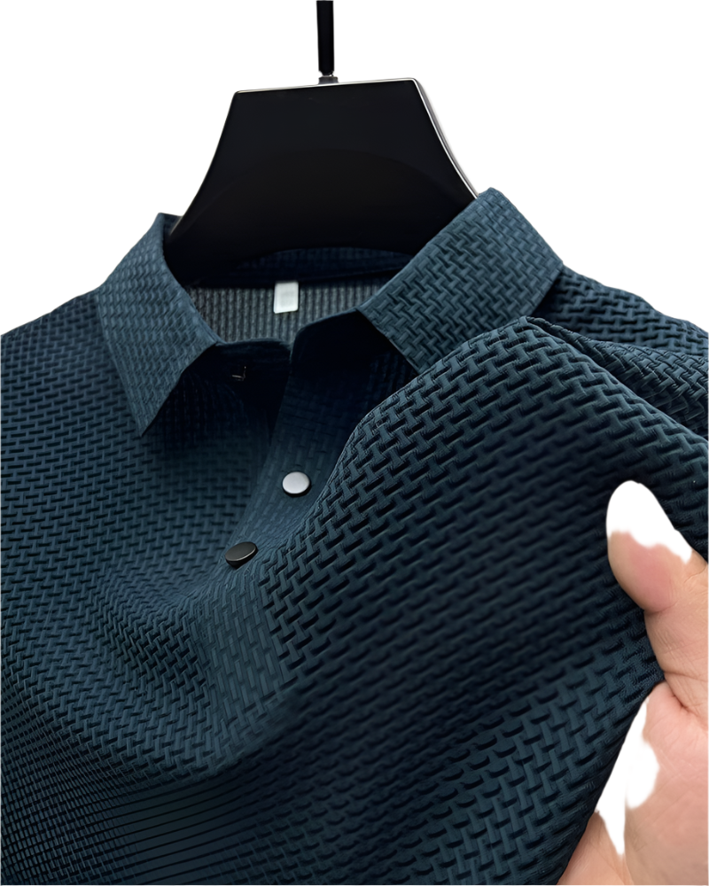 Giovanni – Luxuriöses Mesh-Seiden Polohemd