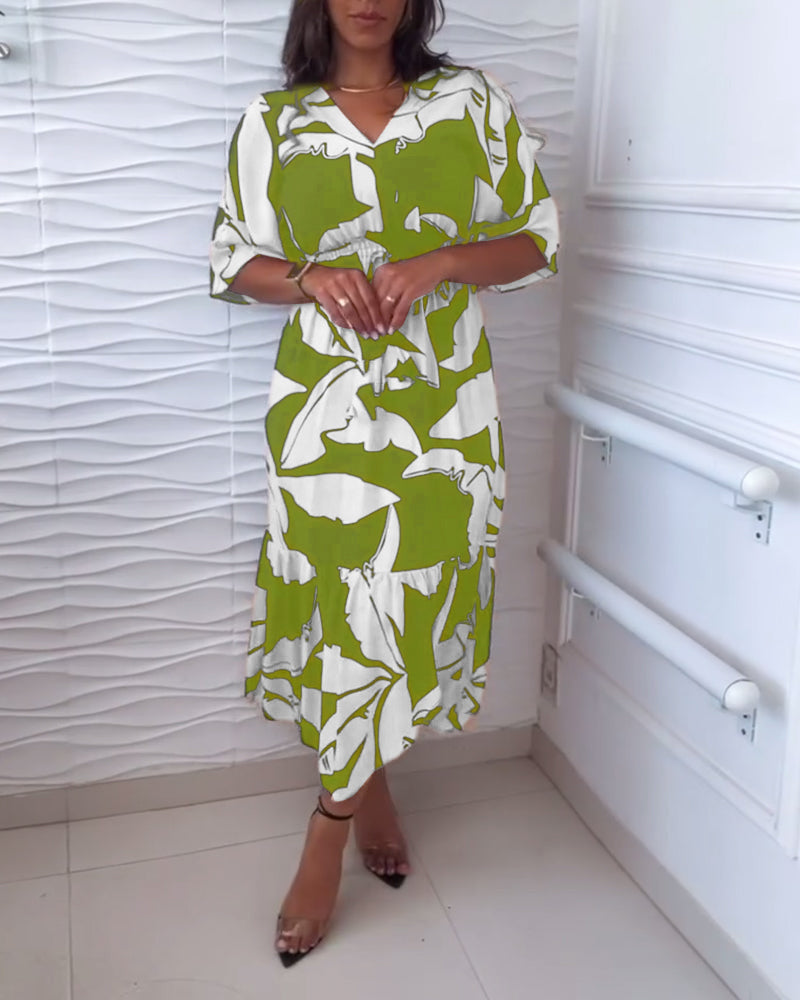 Camelia – Elegantes Damenkleid mit V-Ausschnitt