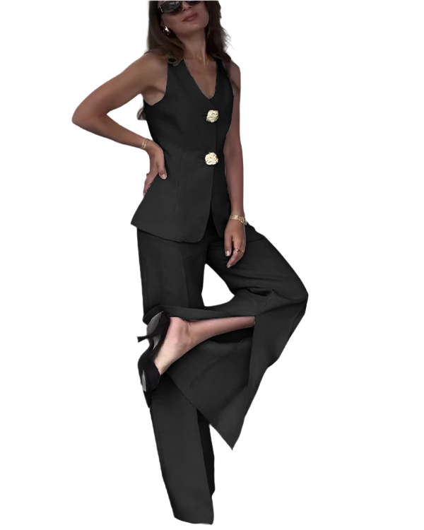 Giulia – Damen Leinenhosen & Oberteil Set