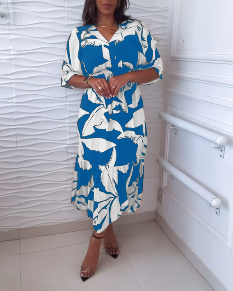 Camelia – Elegantes Damenkleid mit V-Ausschnitt