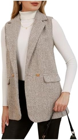 Micah – Elegante Tweed-Westenjacke für Damen