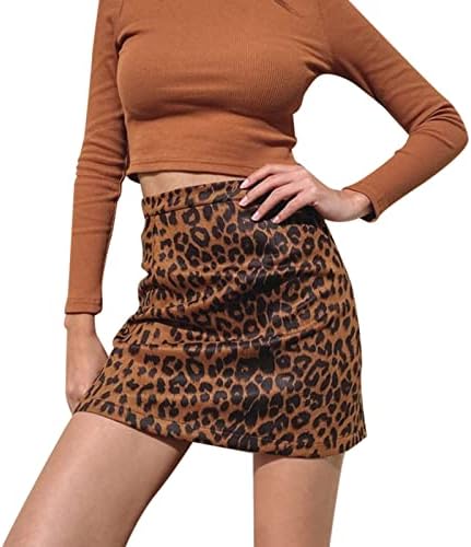 Livia – Leopardenmuster Hohe Taille Damenrock